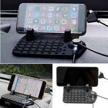 Universal Car Dashboard Non-slip Mat Holder + USB Charge Cradle 5V 2A Detachable Fast Charging Mobile Phone GPS Mount Bracket