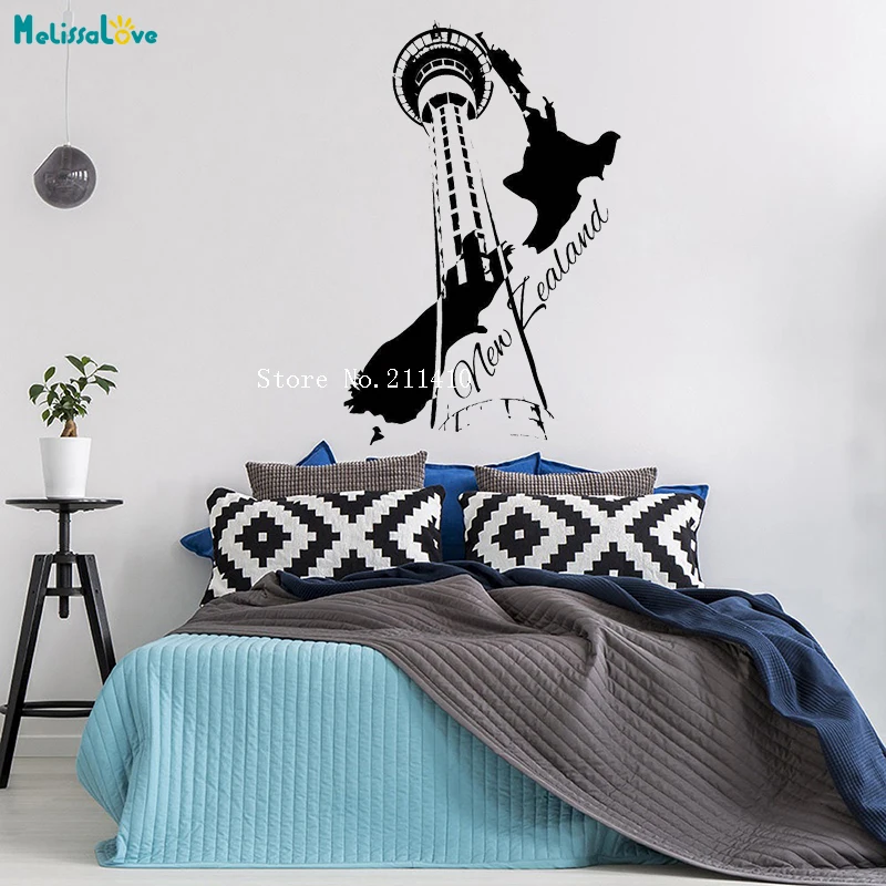Buy New Zealand Map Wall Sticker Landmarks Rest of the