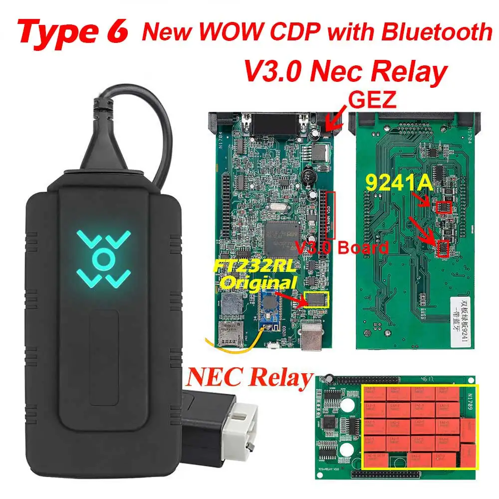 5 шт. CDP TCS CDP Pro OBD2 Bluetooth R3 keygen,00 keygen для автомобилей/грузовиков OBD2 диагностический инструмент obd2 считыватель кодеров как MVD - Цвет: type6 New WOW cdp