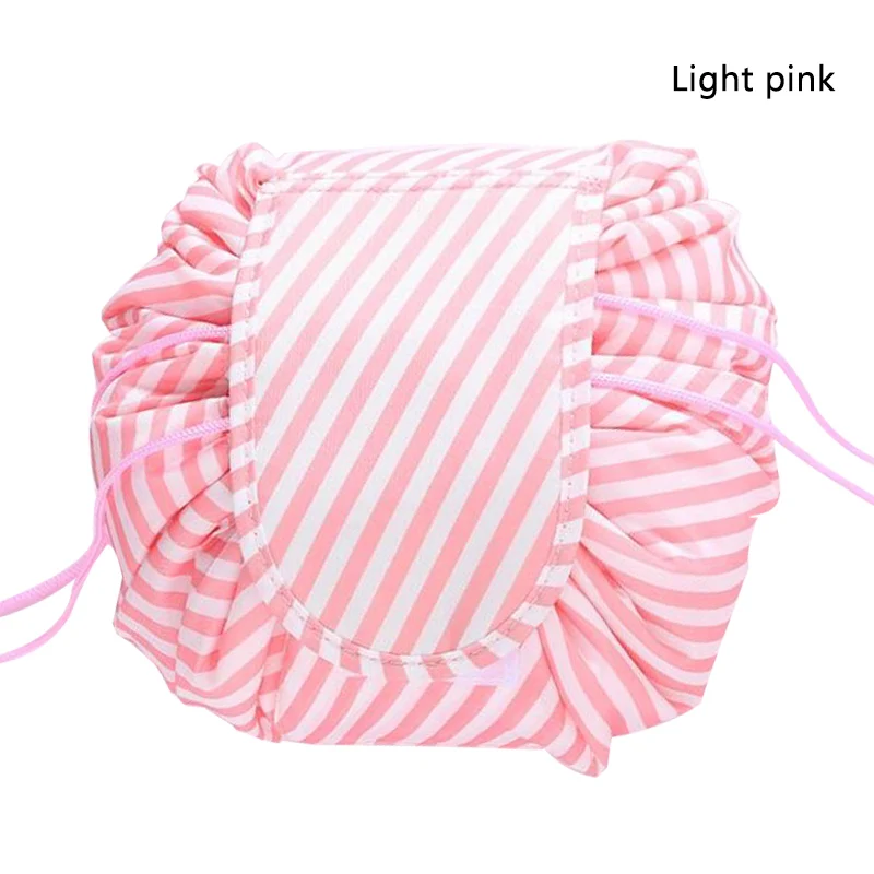 Большой Вместительный Женский Водонепроницаемый Косметический Чехол на шнурке для путешествий, сумочка для Хранения Туалетных принадлежностей, косметичка, косметичка для туалетных принадлежностей - Цвет: Light Pink