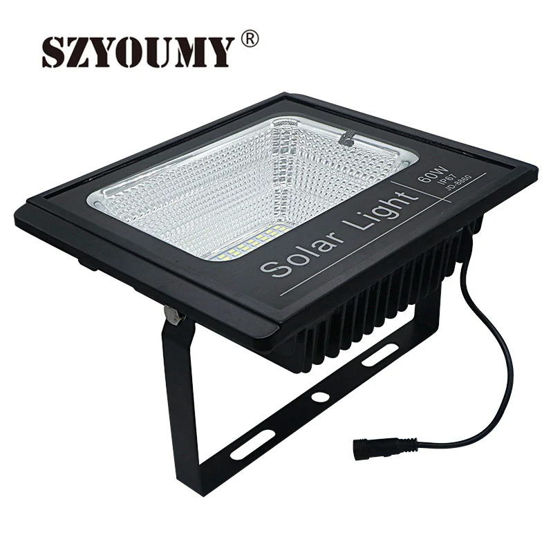 

SZYOUMY 5pcs Solar LED Light Spotlight 10W/25W/40W/60W/100W Light Control Floodlight Street Lamp Waterproof IP67 With Remote