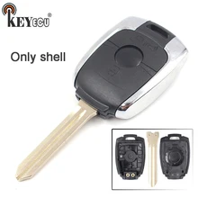 10x para SsangYong Actyon Kyron Rexton KEYECU Substituição 2 Botão do Controle Remoto Caso Shell Chave Do Carro Em Branco Com Lâmina Sem Cortes