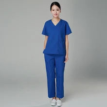 cotton nurse uniform for women medical scrub suit designs dental Hospital Set Work Wear Nursing Scrubs
