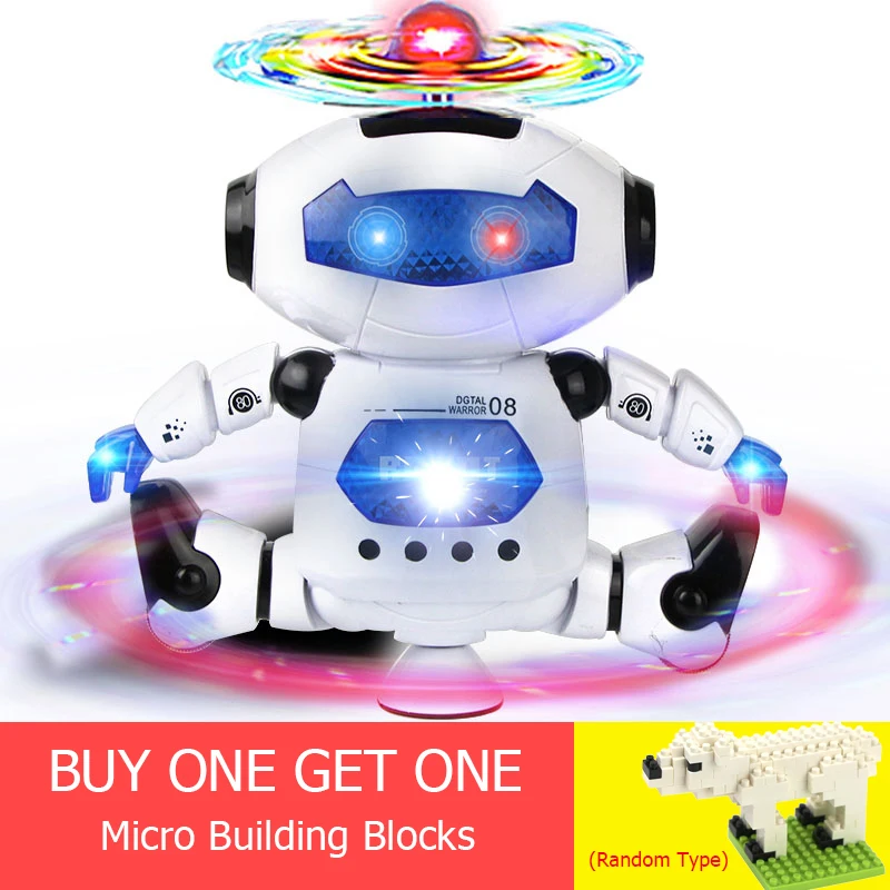 

360 Rotating Smart Space Dance Robot Electronic Walking Toys Musical Flashing Gift For Kids Intelligent Astronaut Toy For Kids