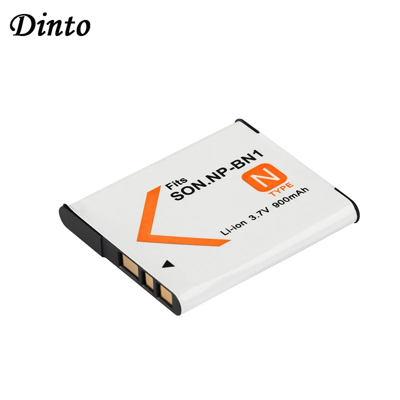 Литий-ионный аккумулятор Dinto 1pc 900mAh NP-BN1 NPBN1 NP BN1 для камеры Sony DSC-W310 W330 W350 W370 W380 W390 TX7