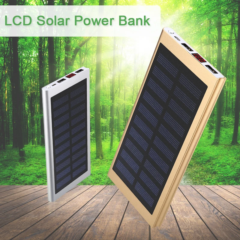 imágenes para 10000 mAh Banco de la Energía Solar con LCD Ultra Delgado Cargador Solar Externo Powerbank de Carga Rápida para Xiaomi/S8/iPhone 8 imágenes para 10000 mAh Banco de la Energía Solar con LCD Ultra Delgado Cargador Solar Externo Powerbank de Carga Rápida para Xiaomi/S8/iPhone 8