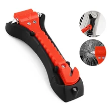 2 в 1 молоток безопасности аварийный спасательный инструмент автомобильное Окно Стекло Вибрационный прерыватель и ремень безопасности резак спасательный аварийный молоток