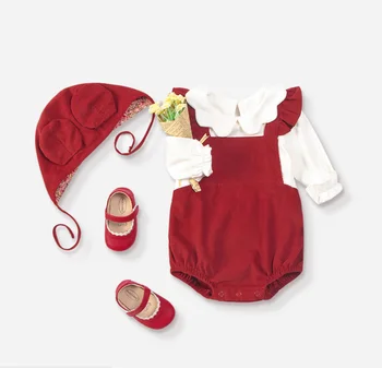 

Dvotinst Newborn Baby Girls Clothes Princess Cotton Strap Vest Bodysuit+Hat Outfits Leotard Toddler Jumpsuit Clothing Costume