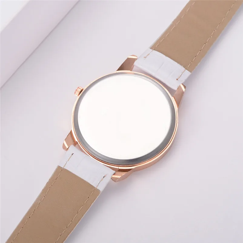 2018 Newly Design Fashion Watch Women Girl casual watches Leather bands Analog Quartz Wrist Watch clock Montre femme Y12 (2)
