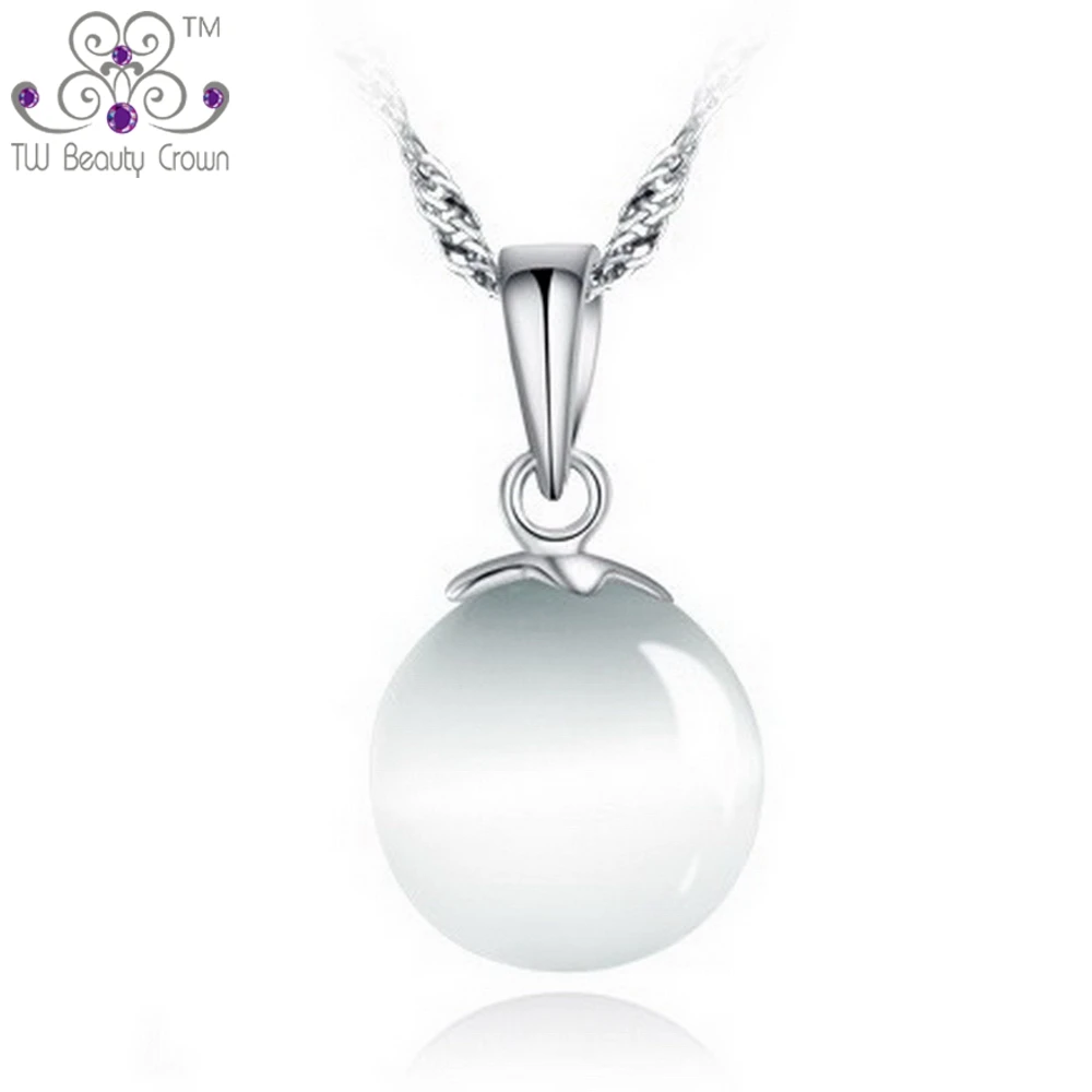 Женское колье из серебра 925 пробы с круглым шариком|fashion necklace|necklace fashionnecklaces for women |