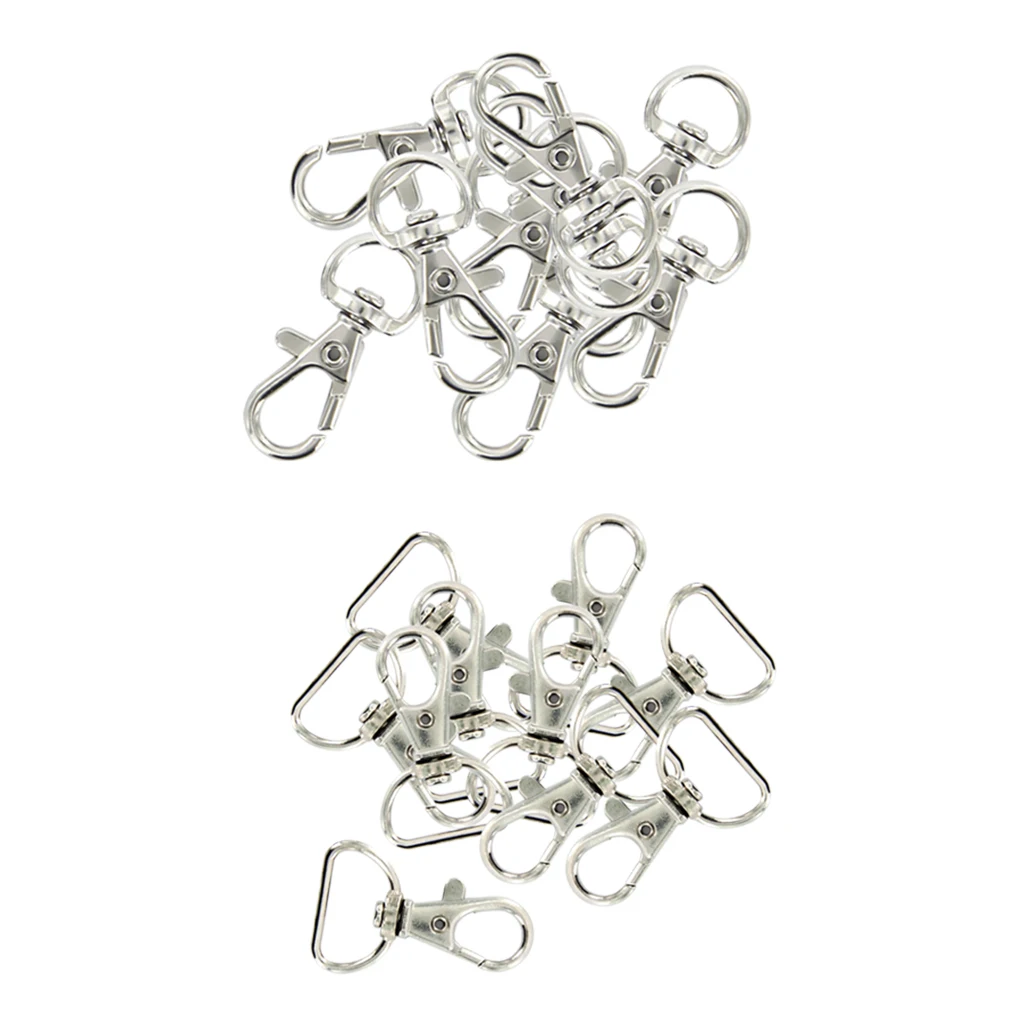 

20Pieces Swivel Trigger Clips Snap Hooks Key Ring Bag Charm Findings