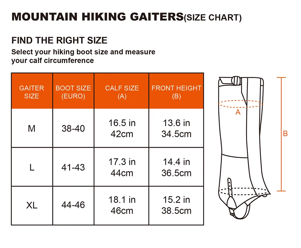 Waterproof High Gaiter Durable Camping Outdoor 8