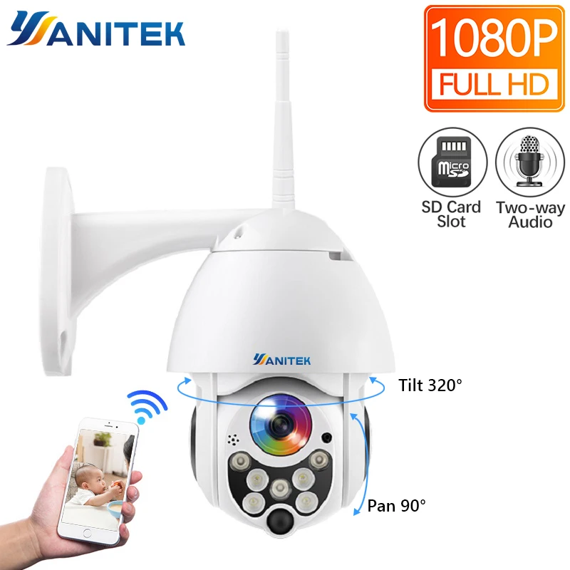 

1080P 2MP Wireless PTZ IP Camera Speed Dome WIFI Security Camera Outdoor P2P Cloud ONVIF Two Way Audio CCTV Surveillance