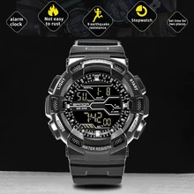 SANDA Брендовые мужские модные спортивные часы светодиодный дисплей водонепроницаемые мужские цифровые часы мужские военные наружные часы Relogio Masculino