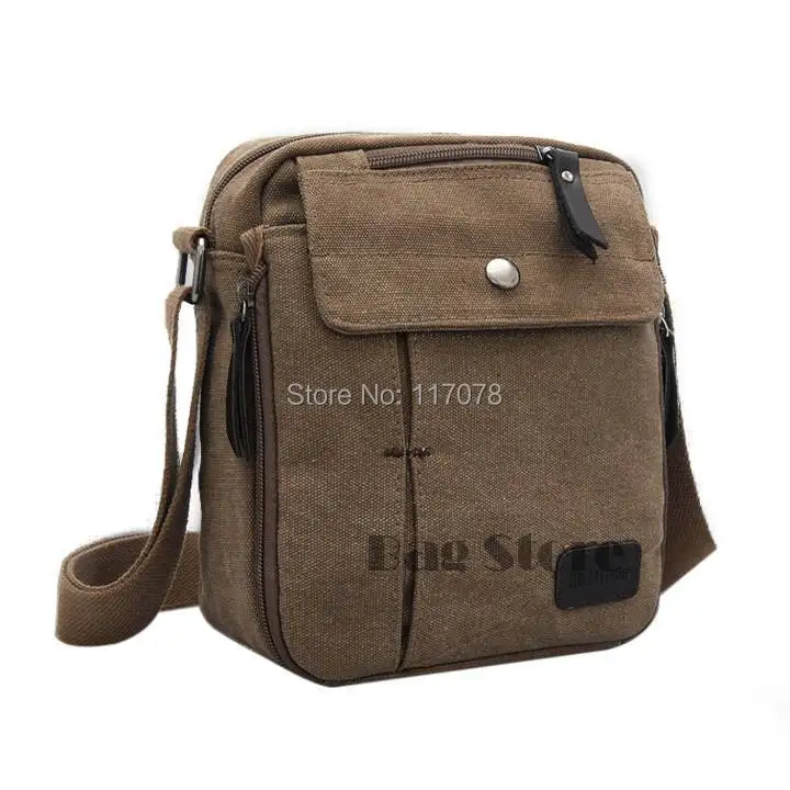 

2016 New Fashion Casual Men Messenger Bags Canvas Vintage Bag Shoulder Bag Khaki Black SV005826