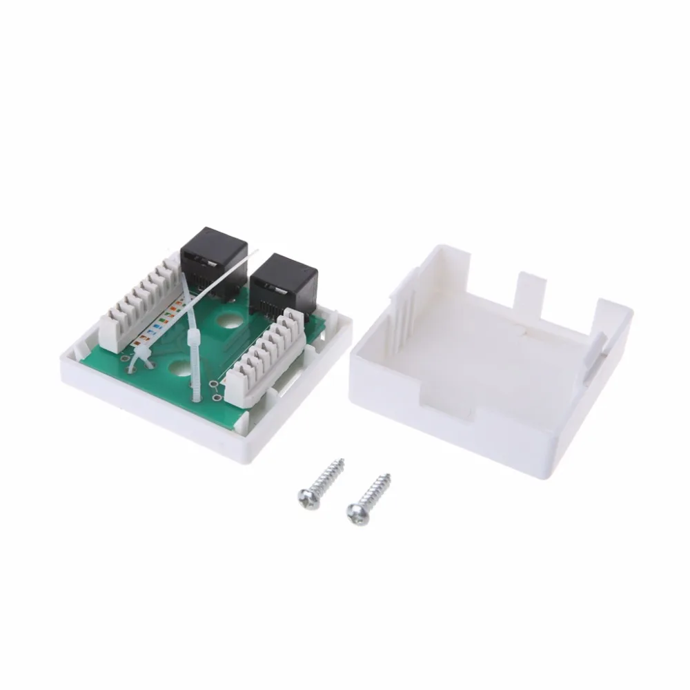 RJ45 распределительная коробка CAT6 Cat6e 8P8C сетевой разъем 2 портовый гнездо