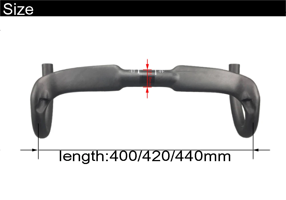УГЛЕРОДНЫЙ руль без логотипа волокно руль для велосипеда, углеродный руль для изгиб дороги UD/труба из углеродистого волокна 3K Матовая Глянцевая ультра светильник 31,8 мм* 400/420/440 мм