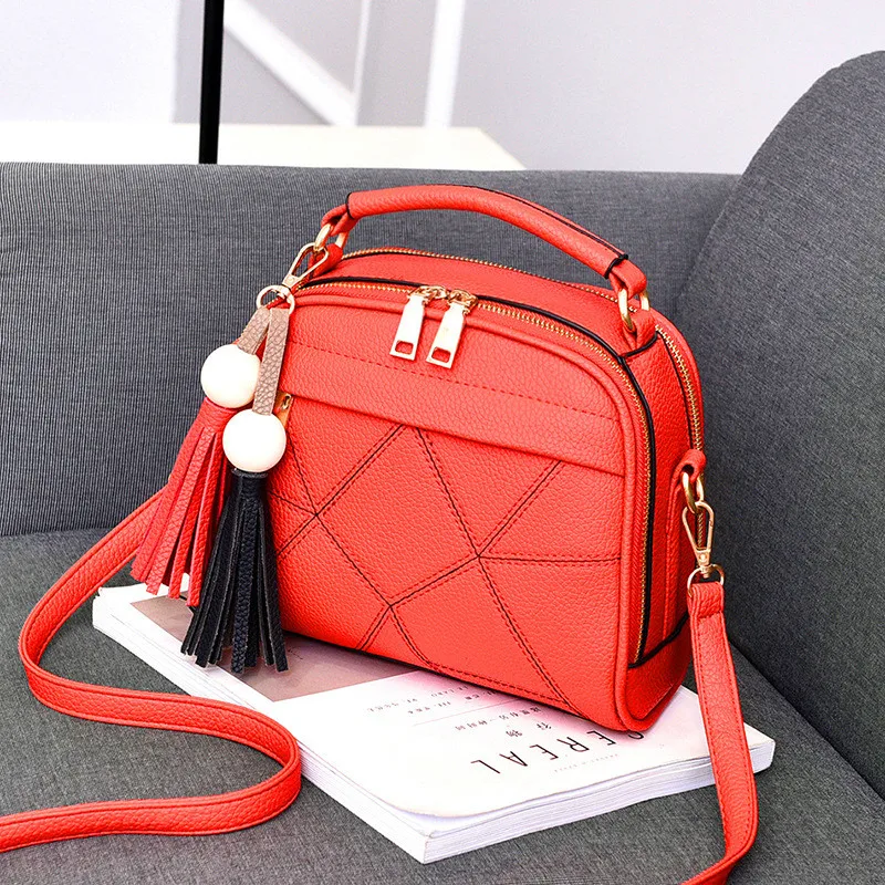 

MONNET CAUTHY Ladies Bags Concise Socialite Fashion Chic Style Handbag Solid Color Pink Dark Grey Wine Red White Crossbody Totes