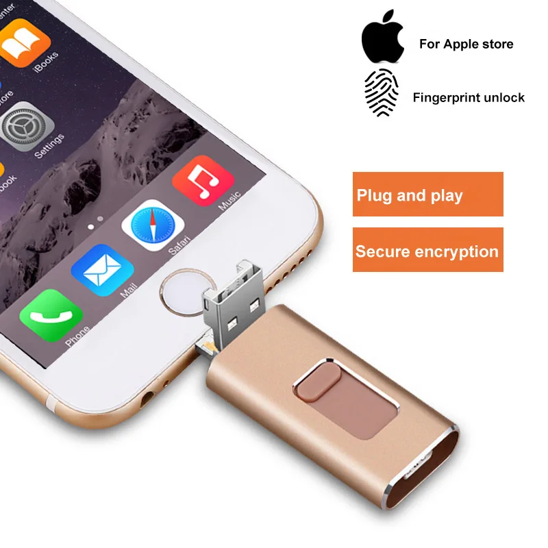 4 в 1 Многофункциональный USB флеш накопитель type C 256 Гб мобильный телефон OTG флешка 64