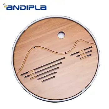

Japanese-style Creative Landscape Bamboo Tea Tray Handmade Brief Black White Kung Fu Tea Set Accessories Plate Plastic Dish