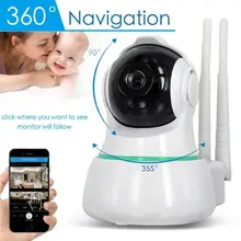 Радионяня Двусторонняя Аудио ИК камера ночного видения безопасности 1080P Wifi Pet обеспечивает более широкий угол обзора с горизонтальной 355 градусов