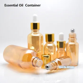 

Pack of 24pcs 5ml 10ml 15ml 20ml Amber Glass Essential Oil Bottle Small Reagent Bottle Cosmetic Amber Aromatherapy Container