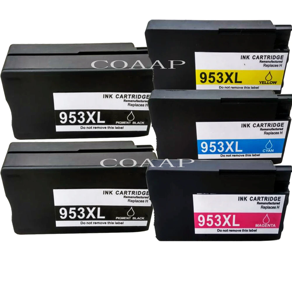 

5 Ink Cartridge Compatible for HP 953 XL Black Cyan Magenta Yellow for hp7740 8210 8218 8710 8715 8718 8719 8720 8725 8728 8730