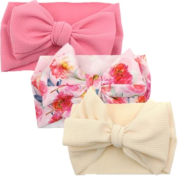 

Nylon Bowknot Baby Girls Headband 3pcs/lot Infant Turban Headwraps Newborns Photography Props Haarband Baby Hair Accessories