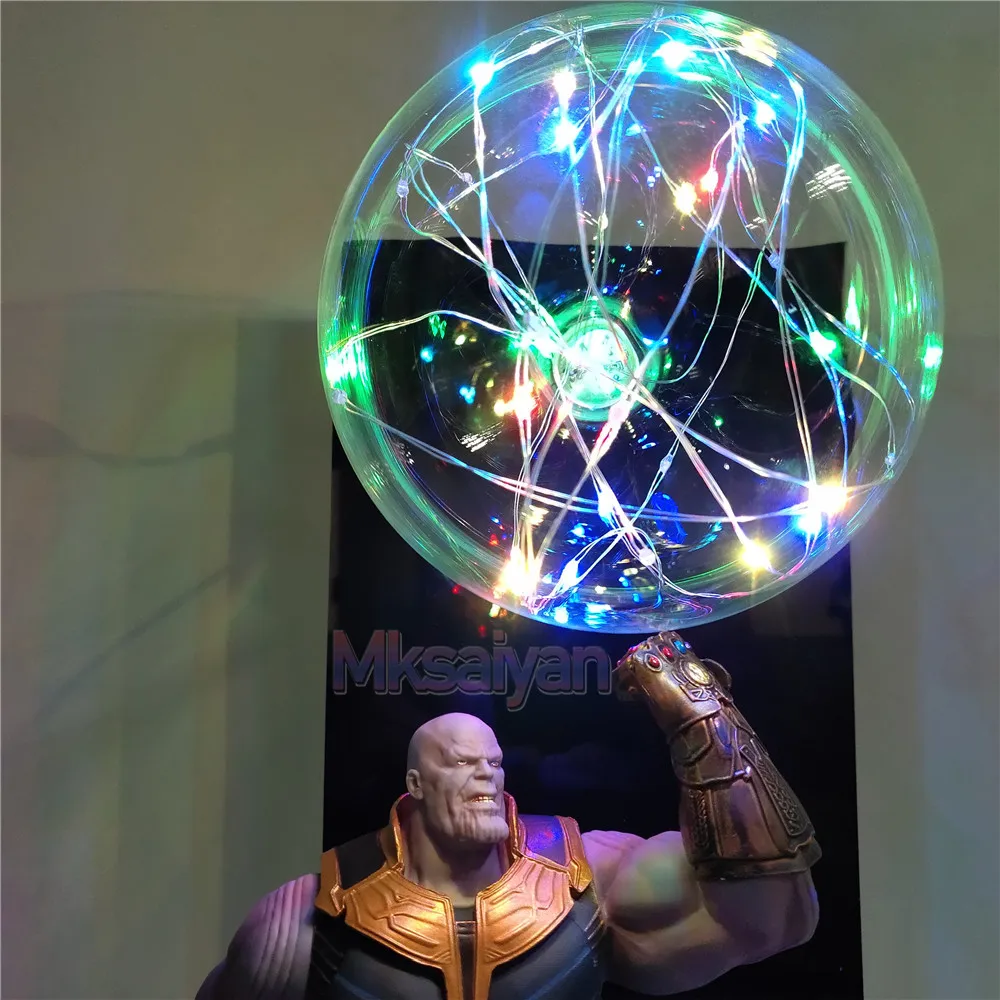 Экшн-фигурка Мстители эндшпиль Thanos Infinity Gauntlet DIY светодиодный ночной Светильник Flash display набор Мстители 4 Thanos игрушки для детей