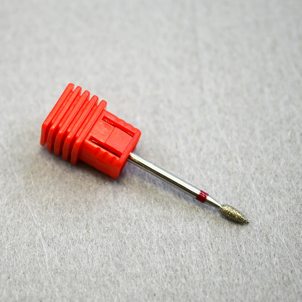 

1pc 3/32" Stainless Steel Red Handle Bits Nail Drill Polisher Grind For Electric Manicure Machines Pedicure Tools JIGD0307D