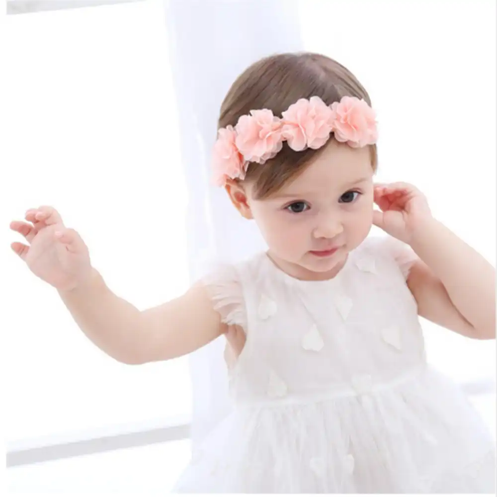2018 Korean Hair Band Cute Lace Flower Hair Band Headwear Kids