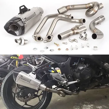 

Full Exhaust System for Kawasaki Z250 Z300 Ninja 250 300 Motorcycle Header Link Pipe Slip On 51mm Muffler with DB Killer Escape