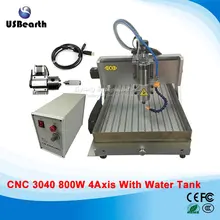 110v 220v 4 Axis usb CNC 3040 Water Tank CNC Router 800w Spindle CNC machine Milling