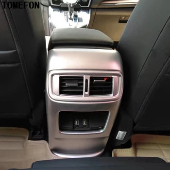 

For Honda CRV CR-V 2017 2018 ABS Carbon Fiber Paint Interior Armrest Box Rear Air Vent Outlet Panel Cover Trim Car Styling