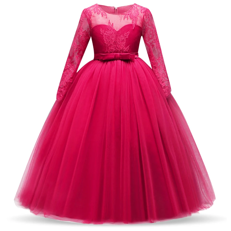 Summer Girls Princess Dress Lace Long Tulle Communion Teenager Party ...