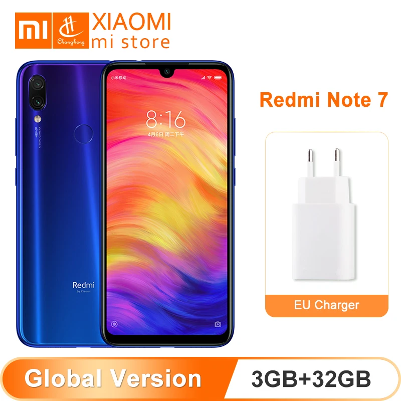 

Global Version Xiaomi Redmi Note 7 3GB 32GB Smartphone Snapdragon S660 Octa Core 48MP Dual Camera 4000mAh 6.3" 19.5:9 FullScreen