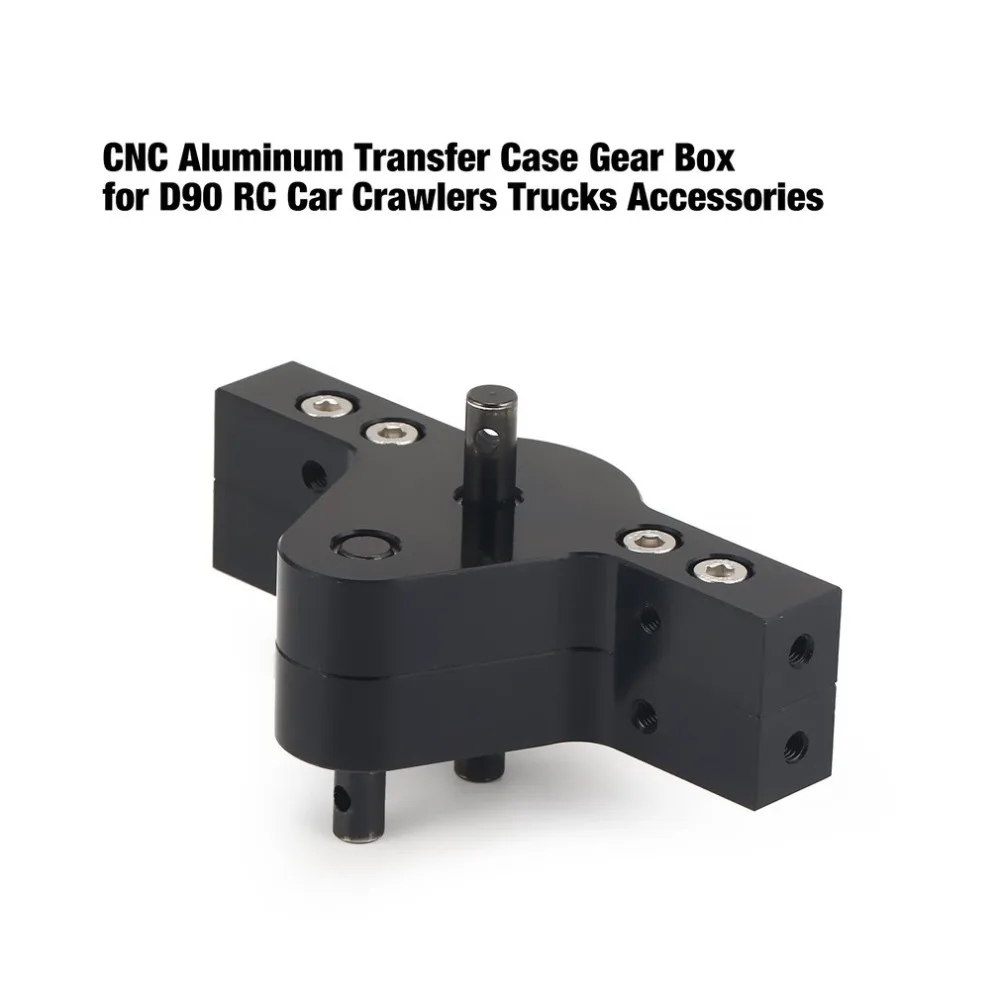

CNC Aluminum Transfer Case Gear Box for D90 SCX10 RC4WD RC Car Crawlers Trucks D90 Components Spare Parts Accessories