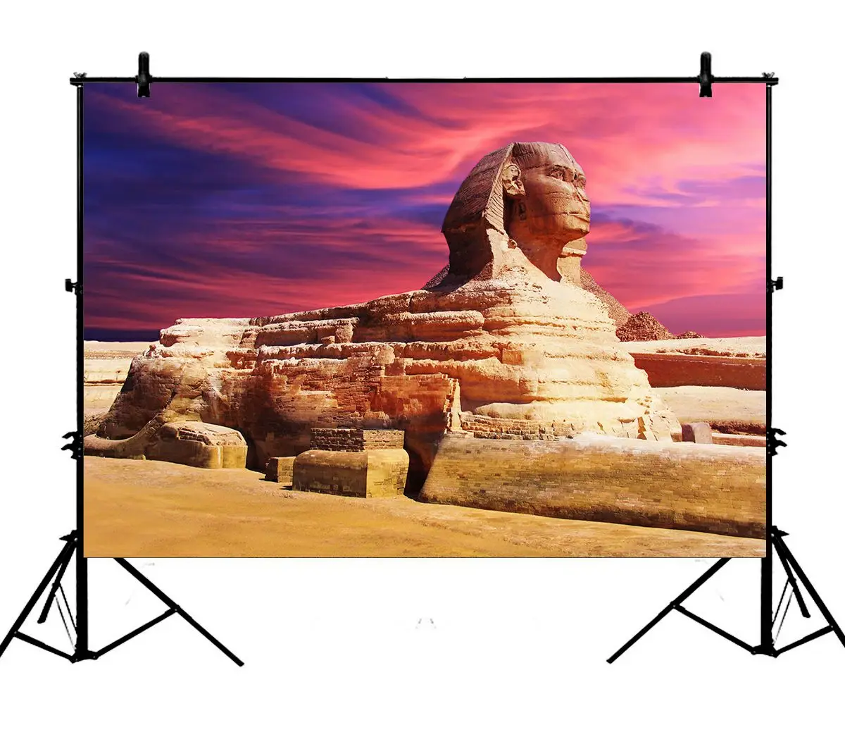 

5x7ft Egypt Landscape Sphinx Pyramid Colorful Clouds Party Polyester Photo Background Portrait Backdrop