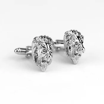 

dongsheng Fashion Lion King Bouton de manchette Cuff Link French Shirt Sleeve Button Gemelos Animal Lion CuffLinks Buttons -40