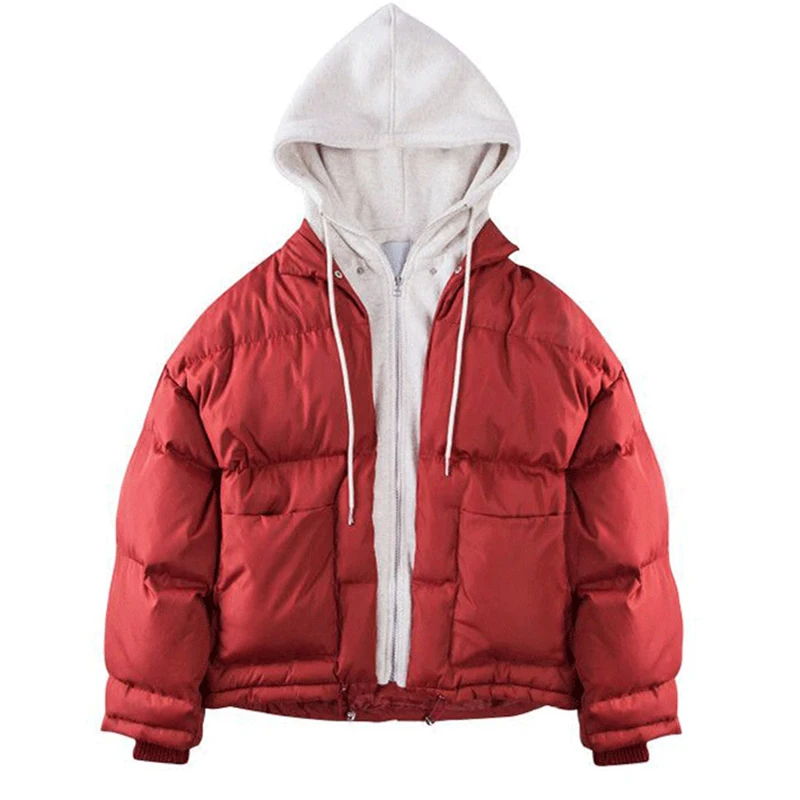 

Winter Women Parkas Warm Cotton Clothing Coat 2018 New Hooded Loose Short Down Cotton Jacket Casual Female Basic Outerwear 315