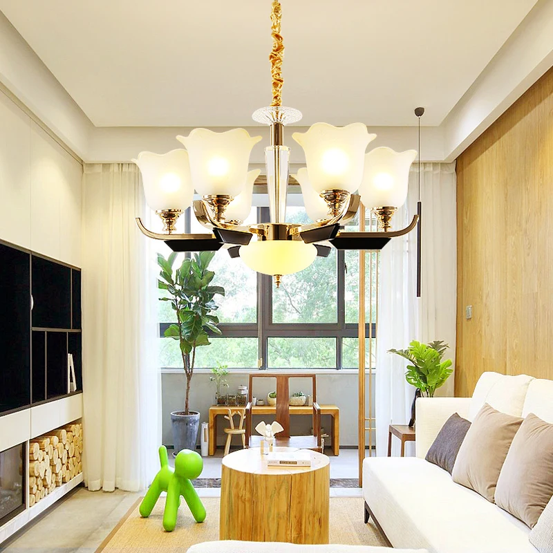 

Black Crystal Chandeliers for Living Room Luminaires Chandeliers for Decoration Modern Luster for Living Room Lighting Fixture