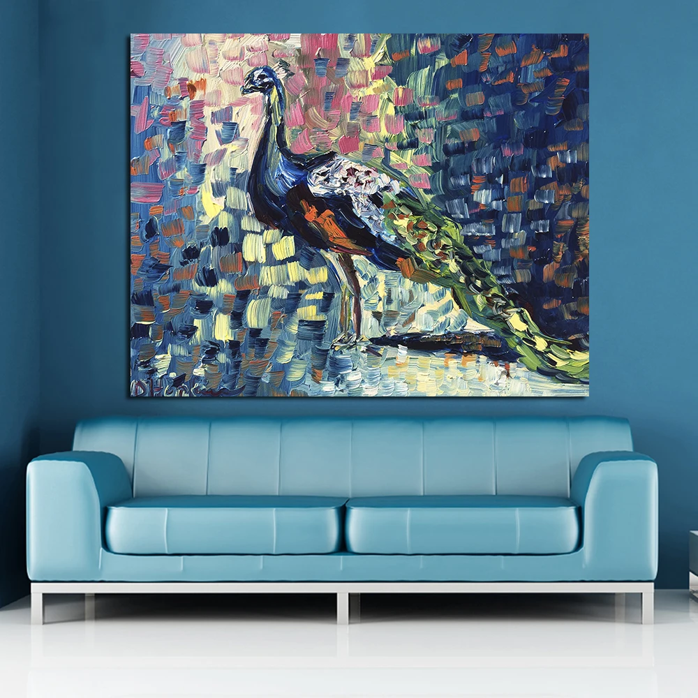Q303Ccolorful peacock-1