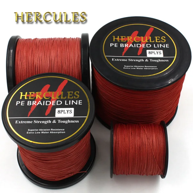 Cheap Hercules 100M 300M 500M 1000M 1500M 2000M Super Strong Red PE 8 Strands Braided Fishing Line Sea Saltwater Carp Fishing Line Cheap Hercules 100M 300M 500M 1000M 1500M 2000M Super Strong Red PE 8 Strands Braided Fishing Line Sea Saltwater Carp Fishing Line