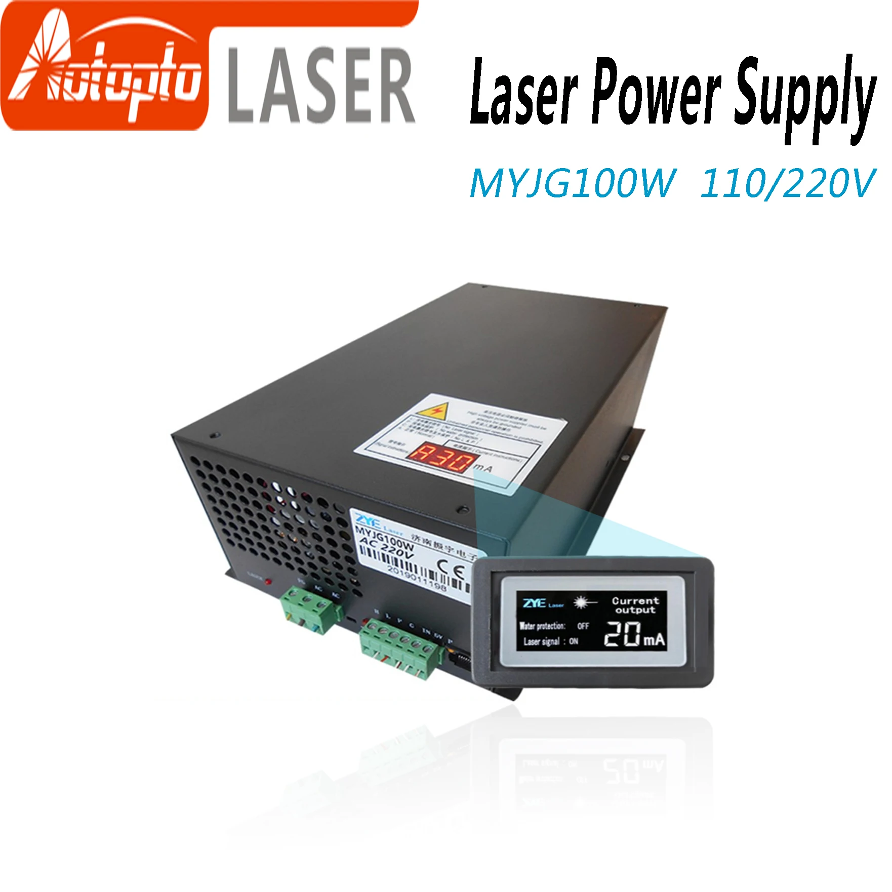 80-100W CO2 Laser Power Supply for CO2 Laser Engraving Cutting Machine MYJG-100W category