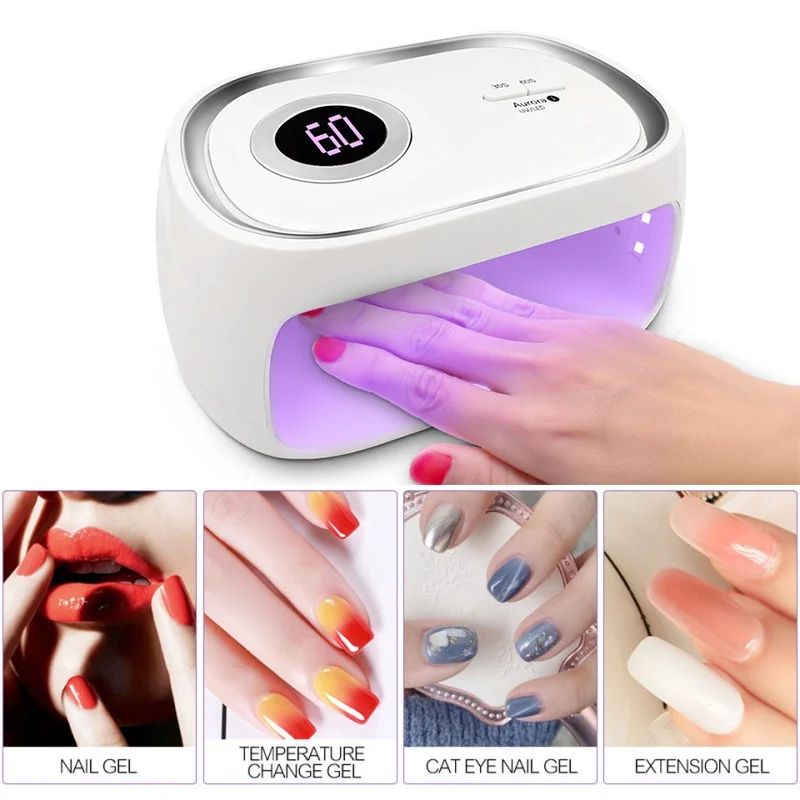 

Quick Drying Fast 48W UV Nail Dryer LED Nail Lamp Gel Nail Polish Kit with UV Lamp Portable Built-in Lithium Battery