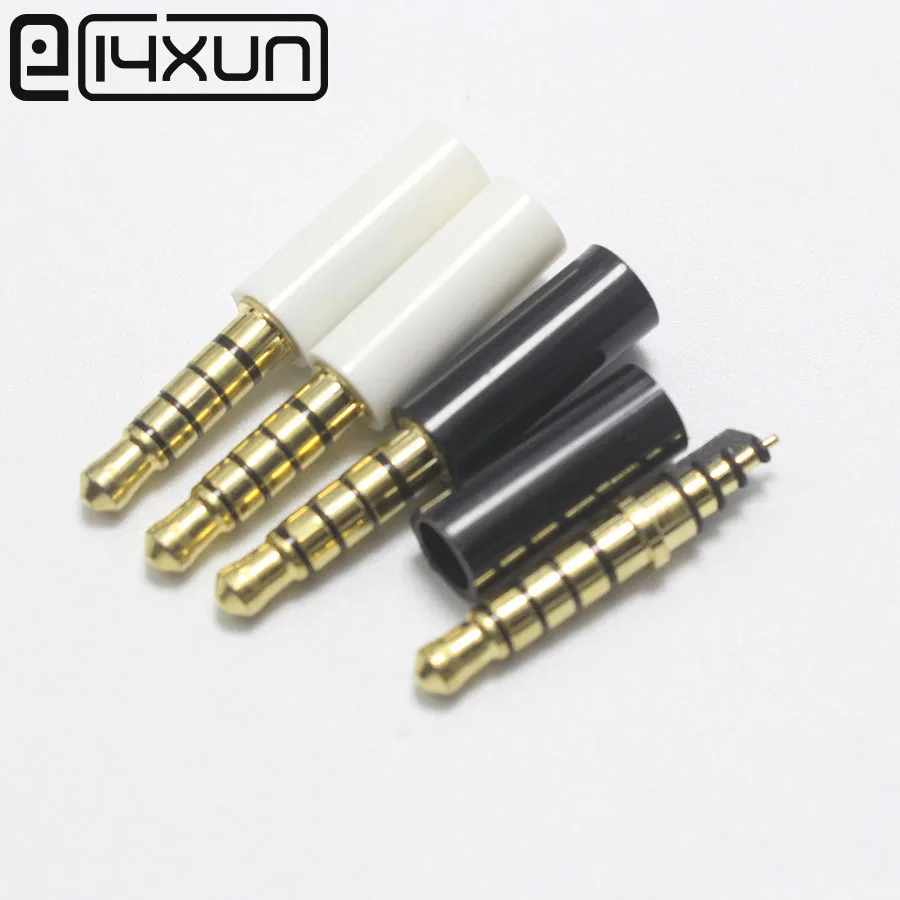 EClyxun 10pcs Audio stereo Plug 3.5mm 5 Poles headphone plug solder