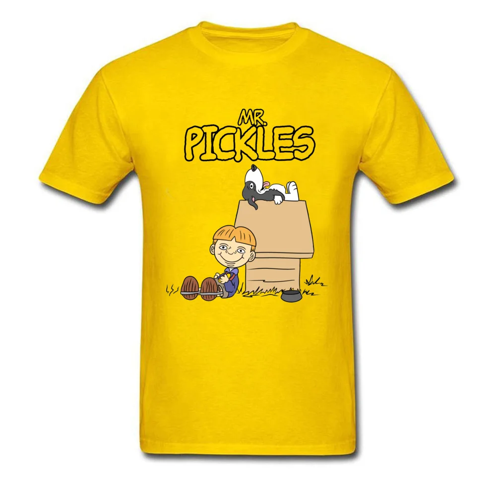 Футболка мужская с надписью Mr Pickles желтый топ в стиле хип хоп 100% хлопок футболка