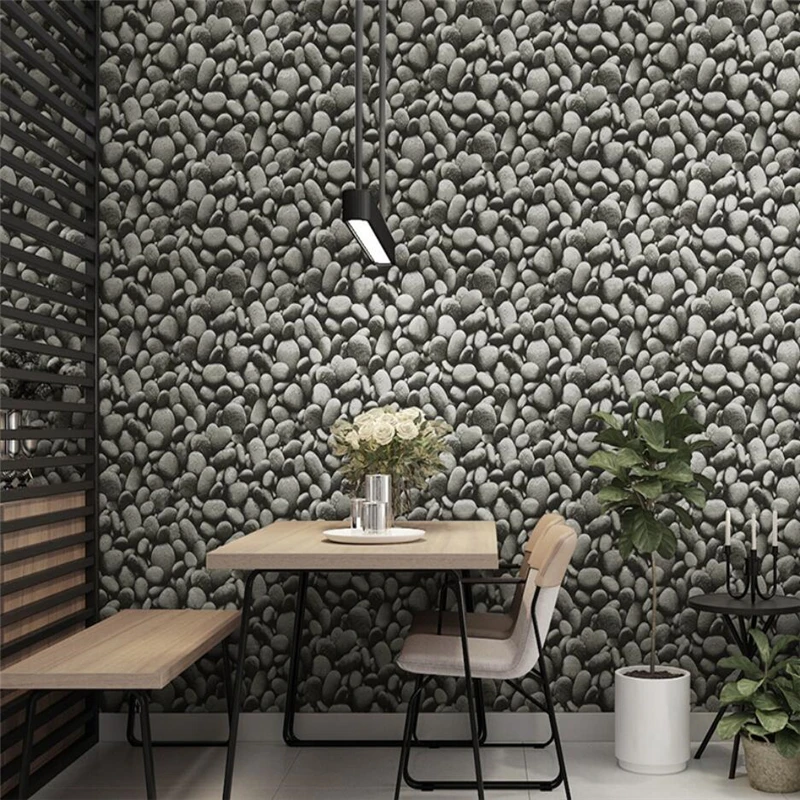 

beibehang Retro nostalgic papier peint stone pebble culture stone wallpaper restaurant hair salon bar industrial wind wallpaper