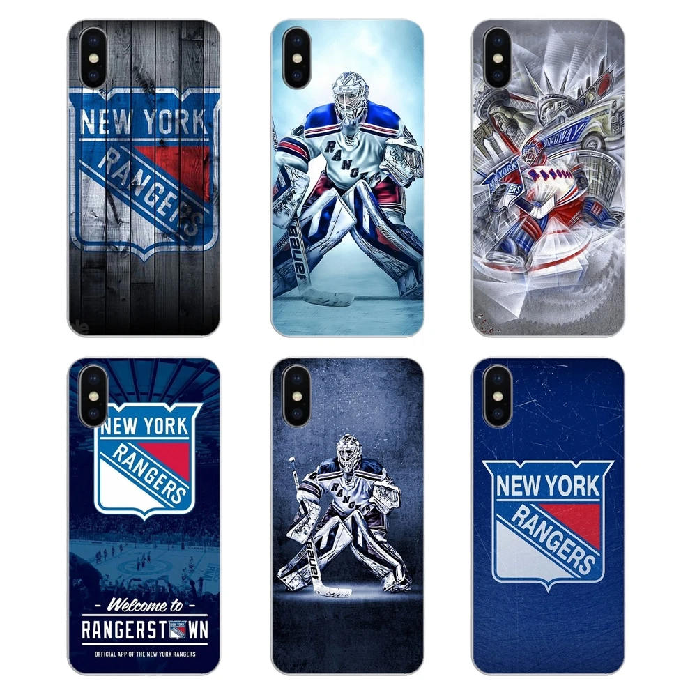

Sport Fans New York Rangers Logo pattern Silicone Phone Shell Cover For Apple iPhone 4 4S 5 5S 5C SE 6 6S 7 8 X XR XS Plus MAX