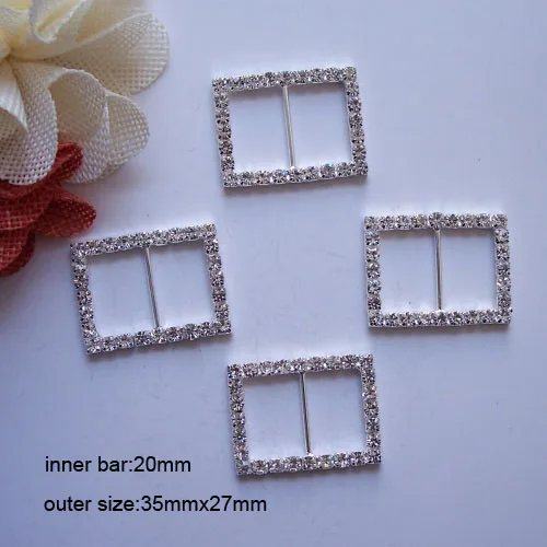 

(J0033-20mm inner bar ) horizontal rectangular crystal buckle